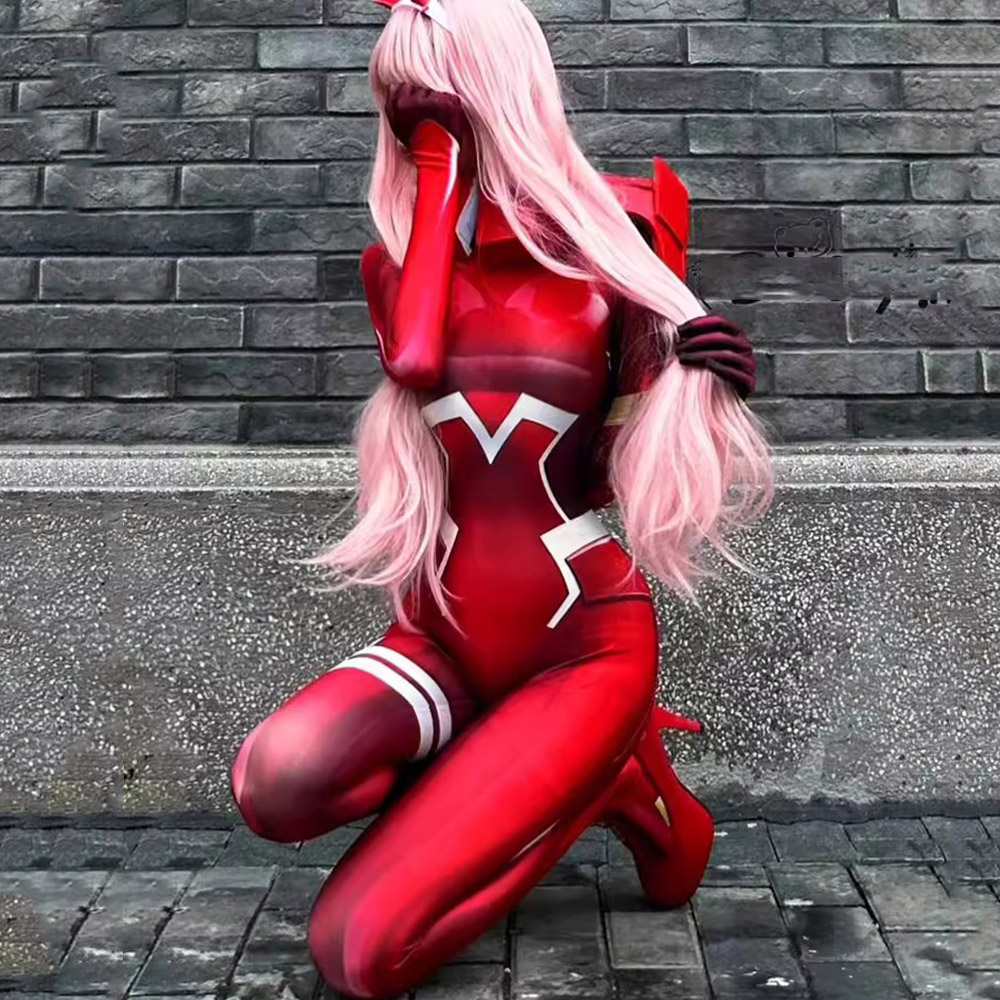 Anime Cosplay Zero Two - Rosa COSPLAY Darling In The Franxx