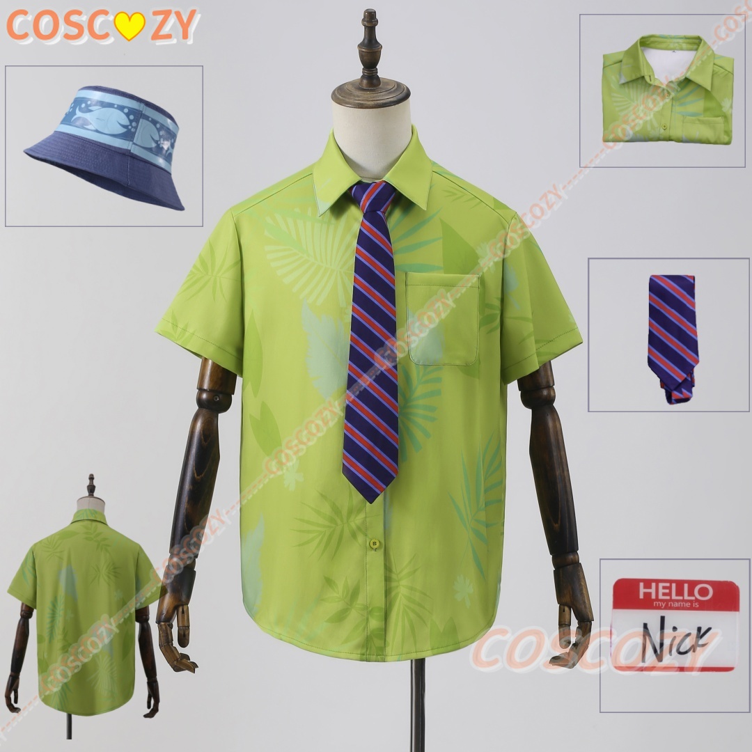 Anime Cosplay Name - Cartoon Nick Wilde Cosplay Camicia stampata