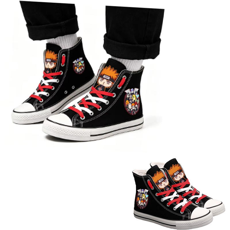 Anime Cosplay Ideas For Couples - Scarpe in tela alte Naruto Uzumaki