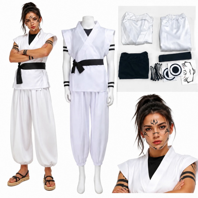 Jujutsu Kaisen Uniform - Costume Cosplay Ryomen Sukuna, Outfit Kimono