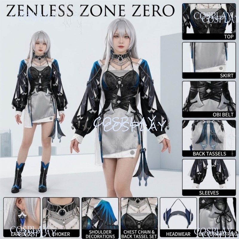 Anime Cosplay Zero Two - Costume Cosplay del Gioco Zenless Zone