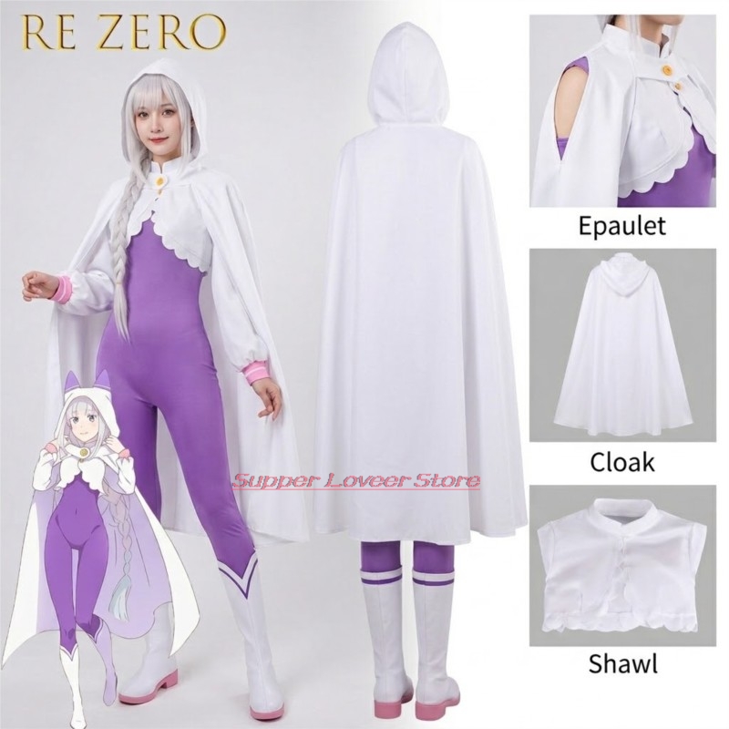Anime Cosplay Events 2026 - Set Costume Cosplay Emilia di Re