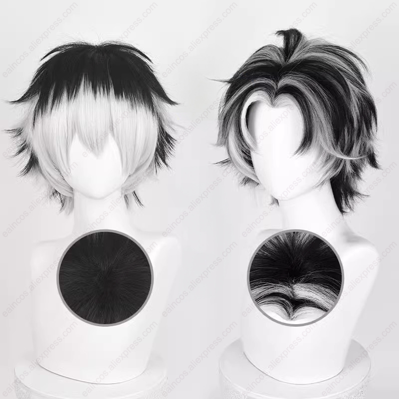 Cosplay Anime White Hair - Parrucca cosplay Kotaro Bokuto 30 cm